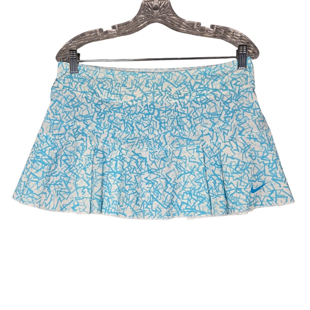 Nike Dri-Fit Tennis Skort Lot 2 Womens Size M Blue Gray Pleated Athletic Skirts - Picture 2 of 12